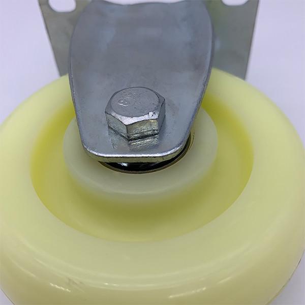 O rodízio de nylon branco da placa superior rígida roda 3 polegadas