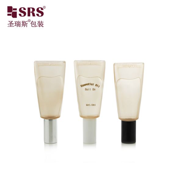 GB3-10ml No Leakage Tube Shape Thick Wall Roller Bottle With Metal Roll On For Perfume Oil