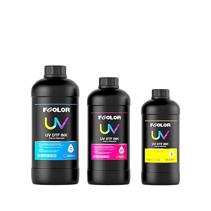 Fcolor UV DTF Transfer AB Film Dtf UV Ink for Epson I3200 L1800 UV Dtf Sticker Printer
