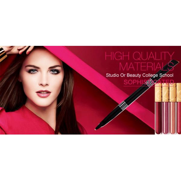Black Double End Lip Liner Brush Liner Makeup Brush Easy To Carry