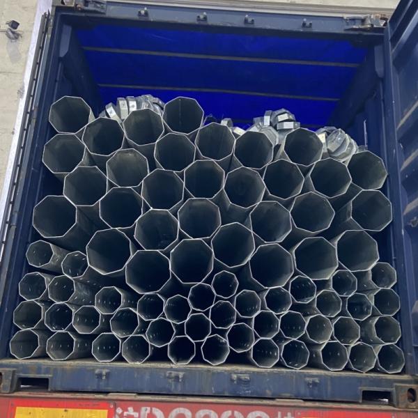 Hongxin Octagonal Hot Roll Steel 345Mpa Galvanized 9M Steel Electric Pole