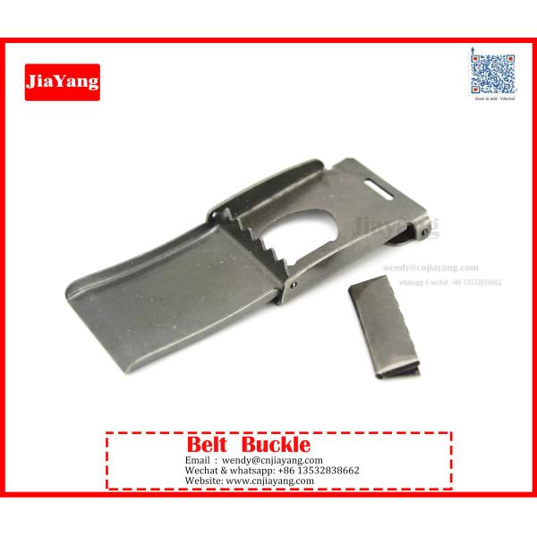 custom prong silver iron metal men belt buckle with embossed logo