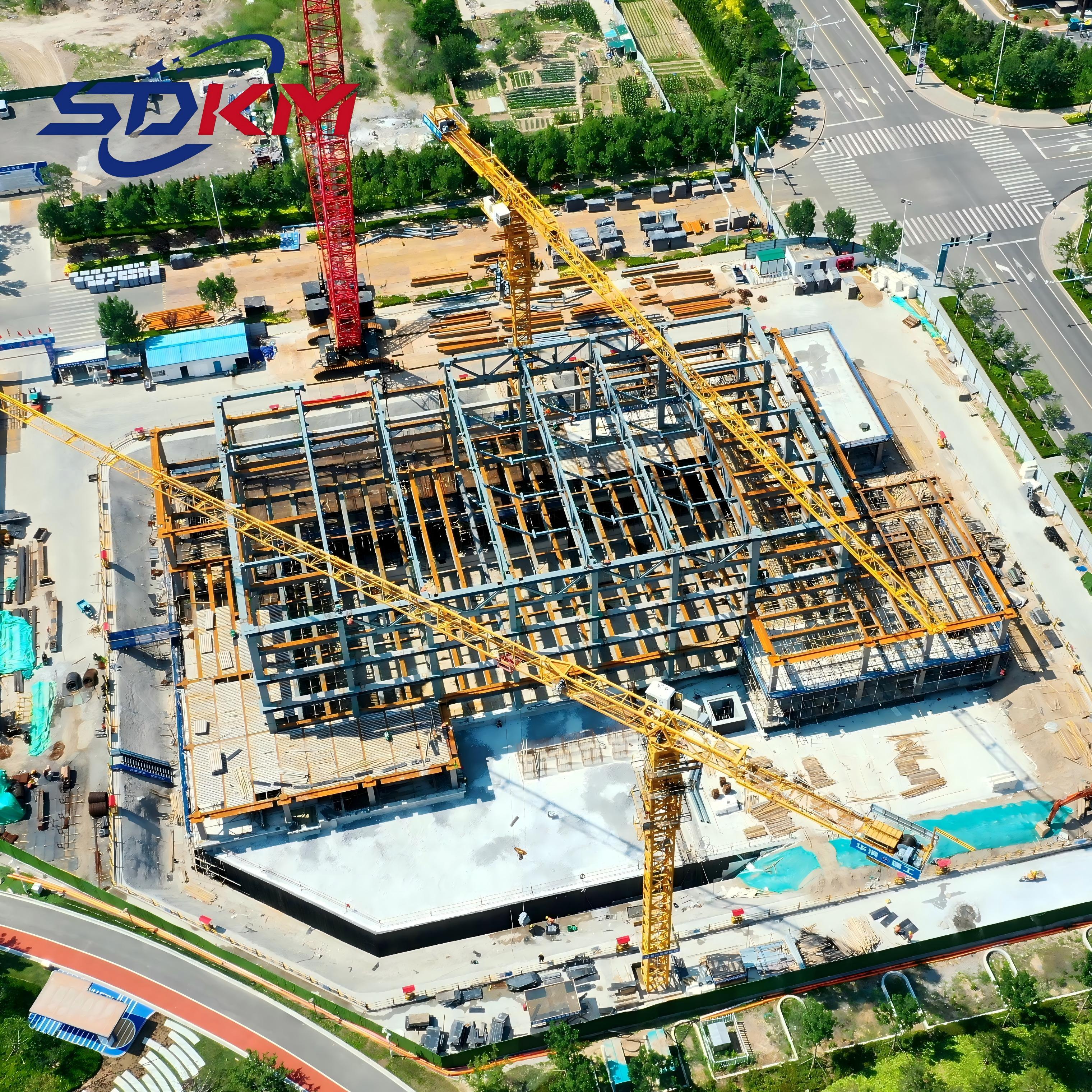 Custom Prefabricated Steel Frame Multi Storey Buildings Q235 And Q345 Galvanized
