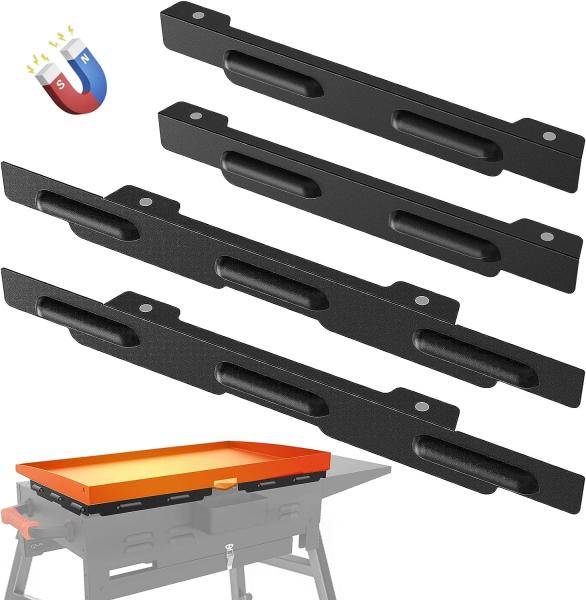 Ecrãs de vento Blackstone Griddle em aço inoxidável magnético com capô e taça de graxa traseira
