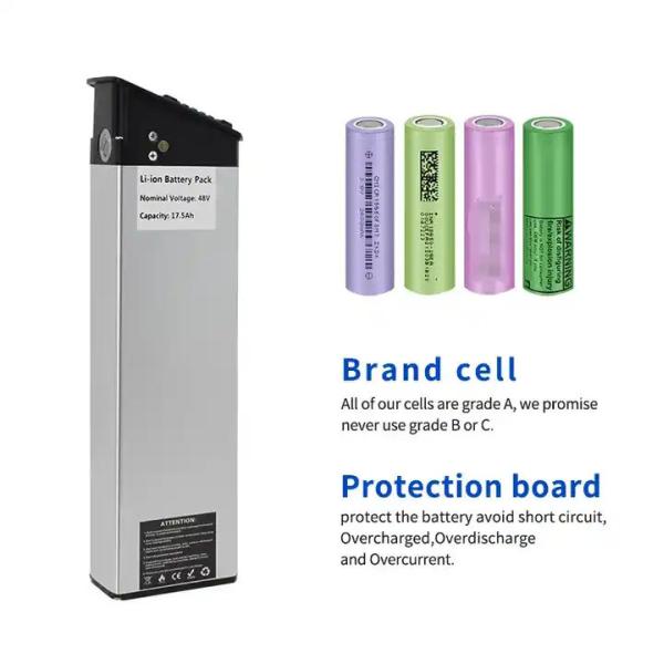 Высококачественный аккумулятор серебряной рыбы 48V 20ah Литий-ионный аккумулятор для электрического велосипеда 1000W