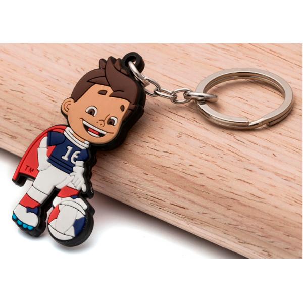 Reusable Promotional PVC Keyrings , Custom Logo Keychains Easy To Carry