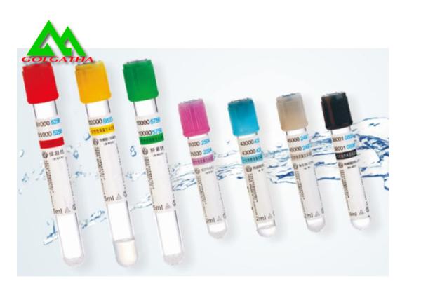 Single Use Medical And Lab Supplies Vacuum Blood Collection Tube Glass / PET Material
