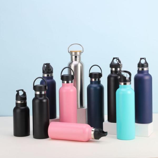 20oz Aluminum Water Bottles Bulk Reusable Water Bottles Lightweight Leak Proof Aluminum Sports with Twist Cap Buckle for Gym, Hiking, Cycling, Camping, Fishing