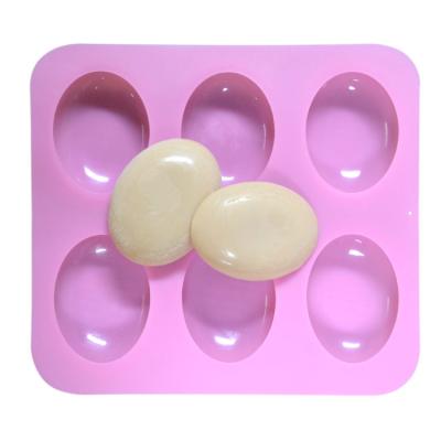 Molde de sabão de silicone de tamanho personalizado para DIY Bolo de sabão feito à mão em forma oval