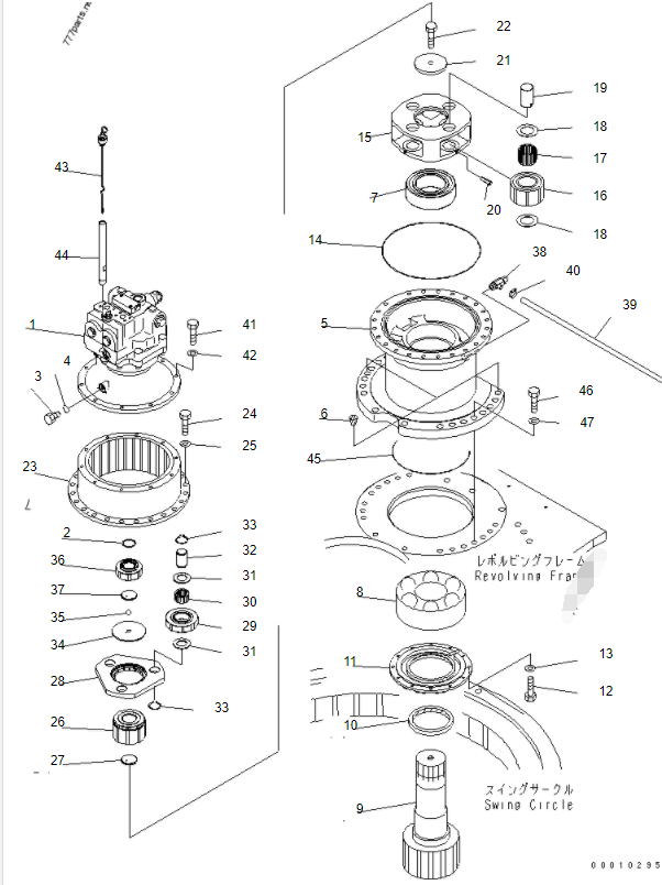 Мотор качания Belparts 706-7K-01040 для экскаватора PC400-7