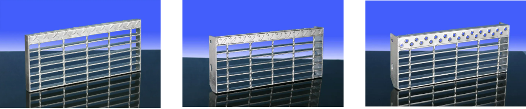 Q235 A36 SS304 Galvanized Steel Stair Treads with Hot Dipped Galvanizing and Slip Resistant Nosing