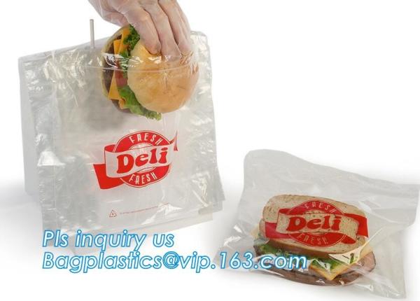 PE slider zipper saddle deli bag, Biodegradable k saddle deli bag, saddle deli slider bag, LDPE Custom Saddle deli