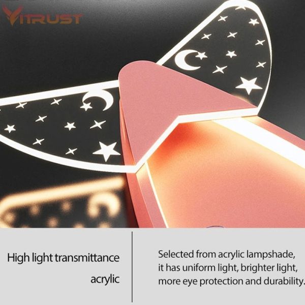 Kids Children Room LED Ceiling Fans Dimmable Remote Control Creative Plane Ceiling Fan With LED Light (WH-CLL-64)