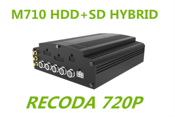720P resolution Linux HD Mobile DVR HYBRID H.264 Compression for truck Buses