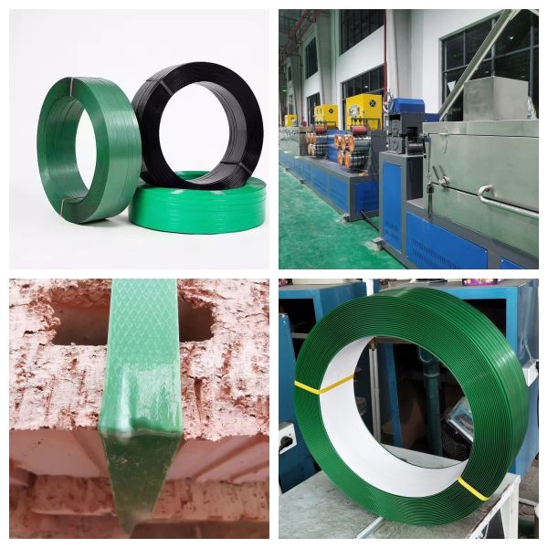 Environmentally Friendly Plastic Strap 16mm Green And Black Pet Strapping Polyester Strap