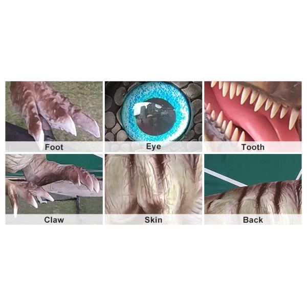 Realistic Coelurosaurs Dinosaur Lawn Statue Snow Proof For Festival Exhibition