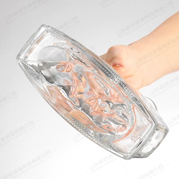 Garrafas de vinho de vidro de 750 ml com tampa de cortiça e rolha de borracha