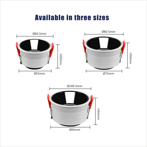 IP44 Waterproof Anti Glare LED Downlights , 5000k 12w Recessed Led Downlight
