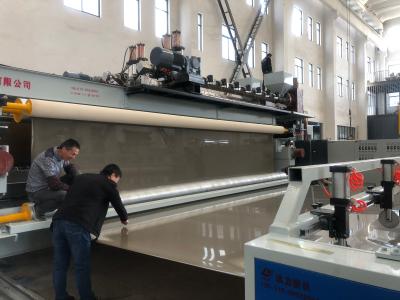 Extrusora Textured 9000mm da máquina de Geomembrane da extrusão do Co do Hdpe