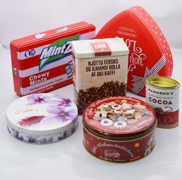 metal Tin Box For Biscuit Packing da espessura de 0.35mm