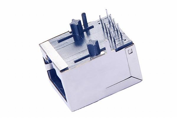 Catalogue abaixo de RJ45 magnético Jack 1X1 para o Ethernet com 10/100/1000BaseT 0813-1X1T-29-F