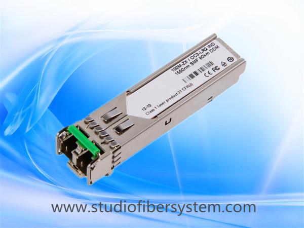 155M 1310nm SFP transceiver module over 1 single mode fiber to 80KM