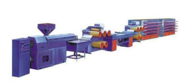 PP / HDPE Woven Bags Flat Yarn Extrusion Line , Flat Film Stretching Line
