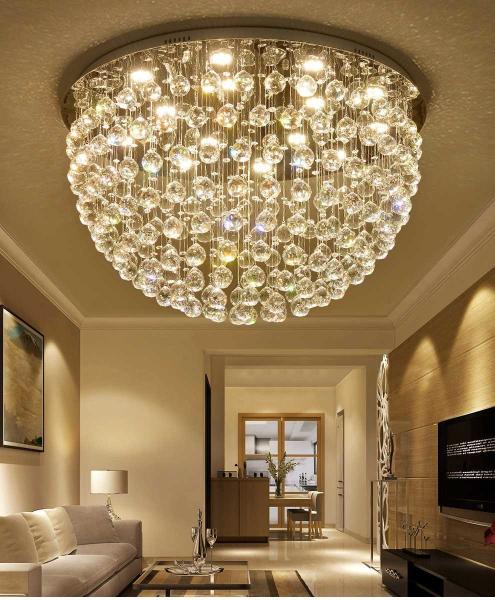 Crystal front room ceiling lights Fixtures for Sitting room Bedroom Ceiling Lamp (WH-CA-34)