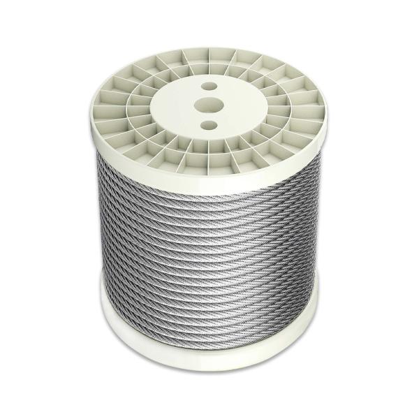 Guaranteed Stainless Steel Wire Rope Cable for Hoist/Crane/Marine Steel Core 7 Wire/19 Wire Construction and Long-Lasting