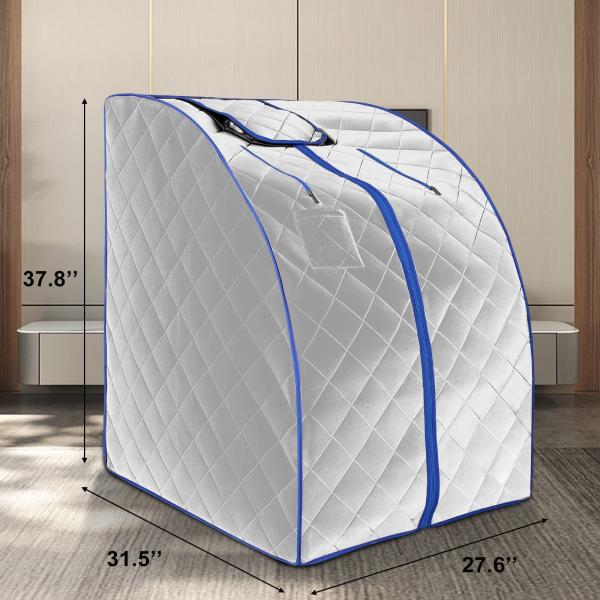 Portable Far Infrared Sauna With Heating Foot Pad And Foldable Reinforced Chair