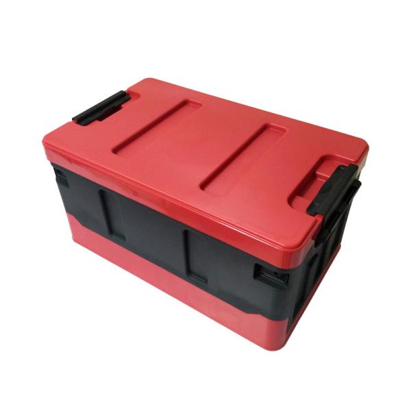 Green 10kg Collapsible Plastic Storage Boxes 70L 60L Plastic Trunks For Storage