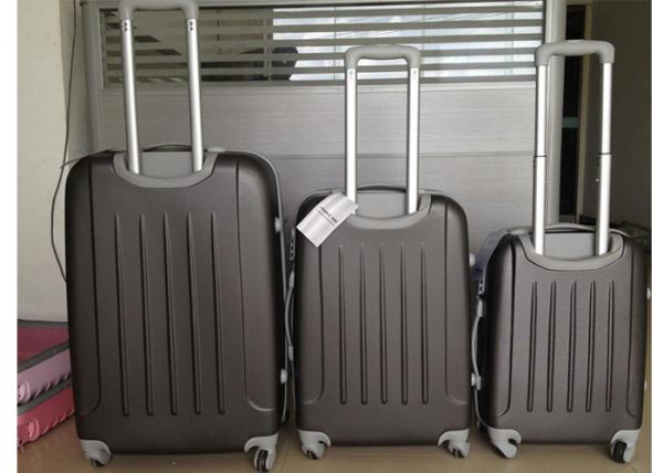 3 Piece Luggage Set 4 Wheels , ABS Waterproof Travel Bag Set With Plastic Handle