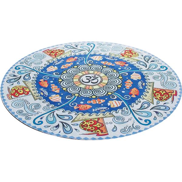 Kundalini Round Anti Slip Mat 1400mm X 3mm Suede Yoga Mats Natural Rubber