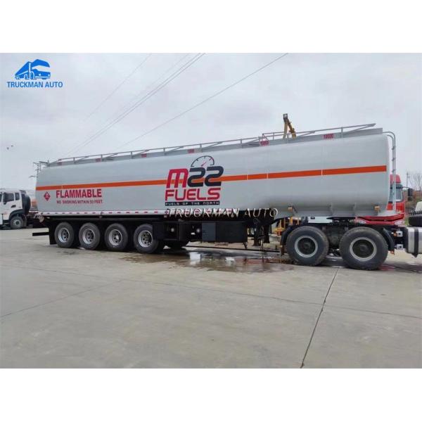 54,000 Liters 4 Axle Oil Tank Trailer Fuel Tanker Semi Trailer For Guinea