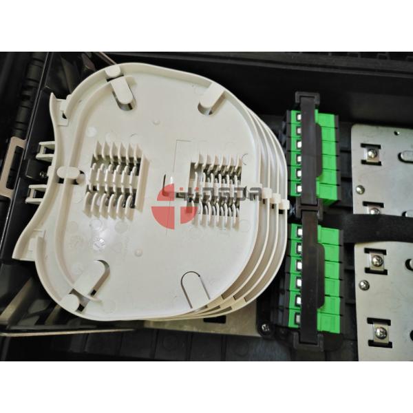 1 x 8 Fiber Optic Splitter Box , 24 Ports PP Fiber Optic Splitter Closure Black