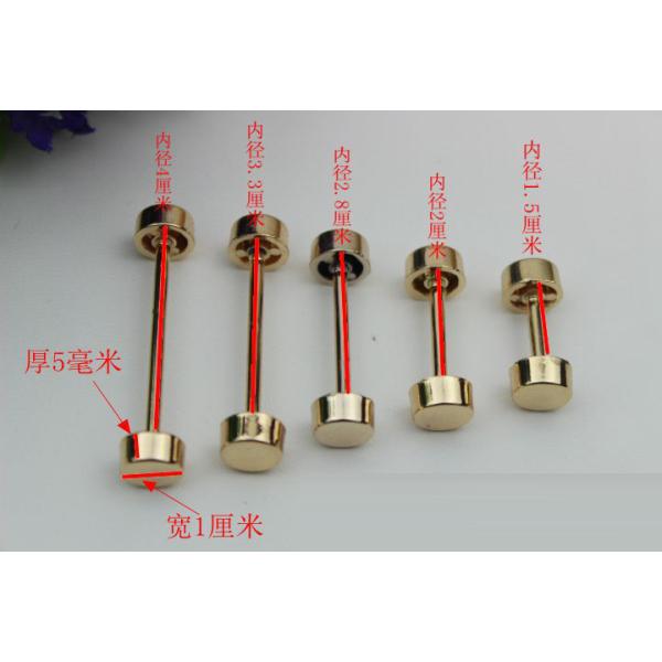 DIY bag accessories all kinds of size gunmetal color metal light gold dumbbell barbell rivet stud for bags