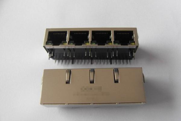 1 X 4 Multiport RJ45 Female Jack , Gigabit Shielded Cat6 Cable RJ45 Connectors