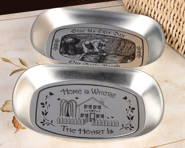 Print Small  Tin Ice Bucket Metal Serving Tray 250 x 165 x 30 mm