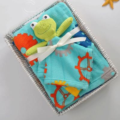 Baby Unisex Frog Fleece Blanket Animal Face Security Plush Blanket