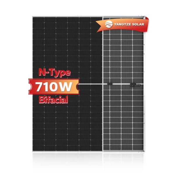 710w Rooftop Bifacial Perc Solar Panels System N Type Commercial