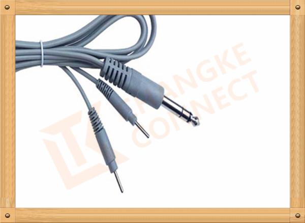 6.35 TO 2.0 Tens Unit Cables  2 Pin Y Type Medial Tens EMS Cable Lead Wire