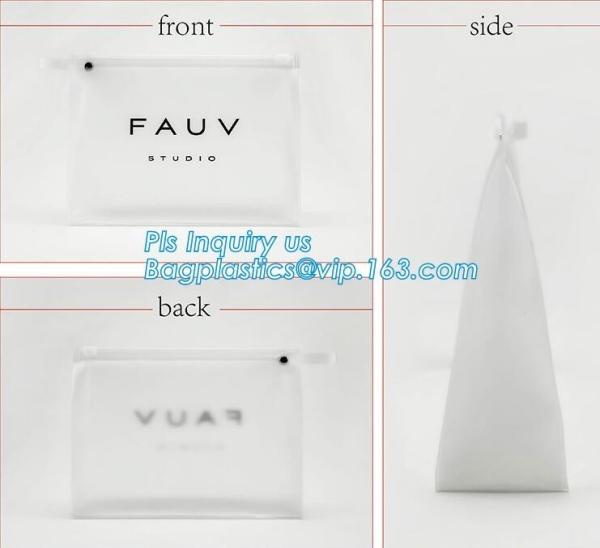 Portable Clear PVC Slider Zipper Cosmetic Makeup Bag, Water proof slider pvc toiletry bag vinyl beachwear cosmetic bag