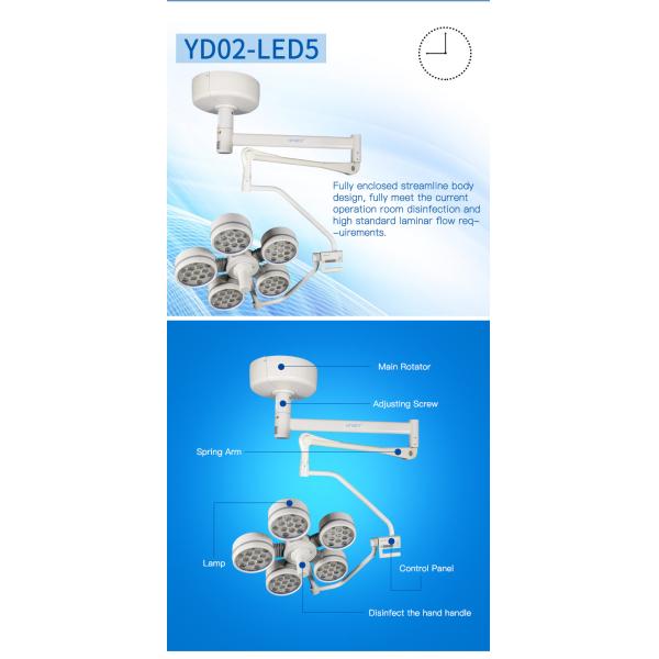 Cold Light Led Surgical Lights Over 130000lux Illuminance With 65pcs Led Bulbs