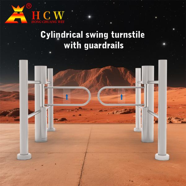 55cm Lane Width Controlled Access Turnstiles SS304 Facial Recognition Gate