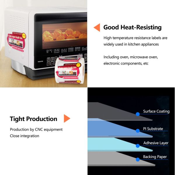 Metallic Matte Silver Polyester PVC Label Sticker For Electronic