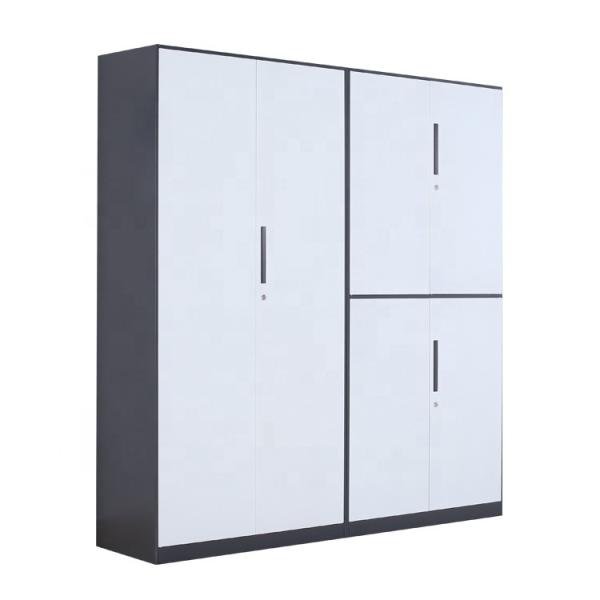 0.4-1.2mm Metal Filing Storage Cabinet Steel Cupboard Design With Glass