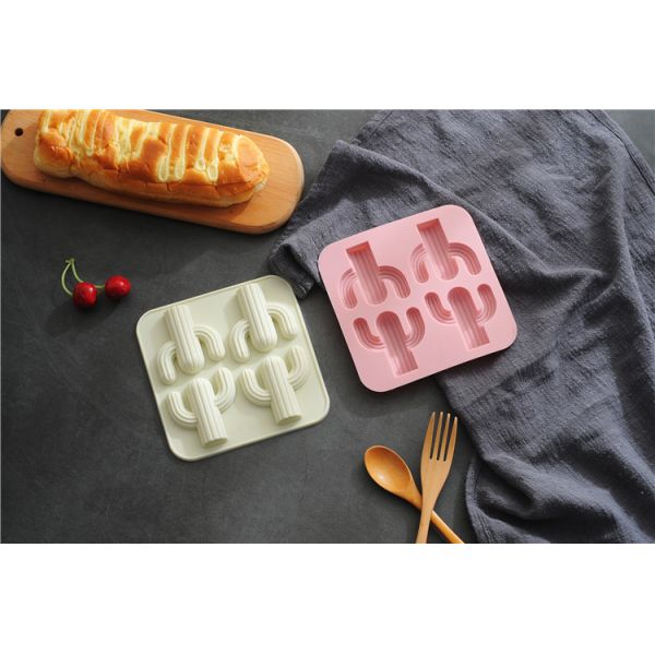 Spot Eco-Friendly Desert Cactus Silicone Baking Mold for Handmade Soap Bar Pudding Cake Care instructions Hand Wash Only