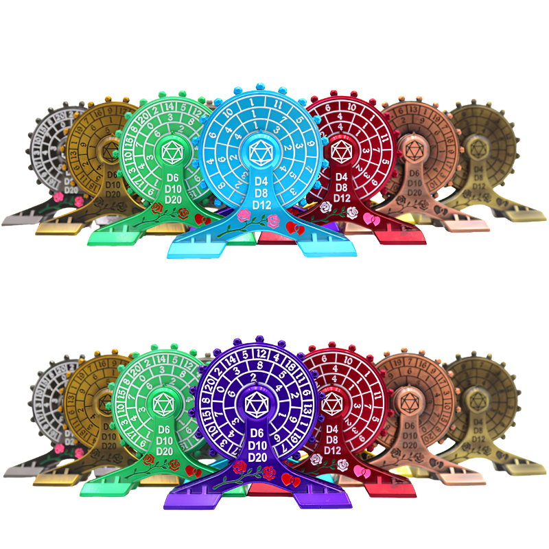 Premium Zinc Alloy Metal Ferris Wheel Dice Spinner with 7-in-1 Dice Functionality and High-Speed Silent Bearing