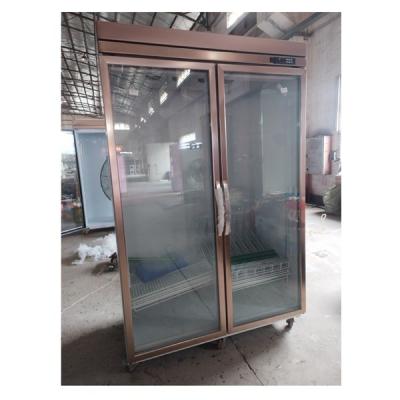 Double Door Beverage Split Fridge Freezer With LED Light Adjustable Shelves And Frost Free Cooling