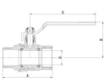 1/2 Inch BSPT Male X Female Thread Double Union Forged Cryogenic Brass Ball Valve